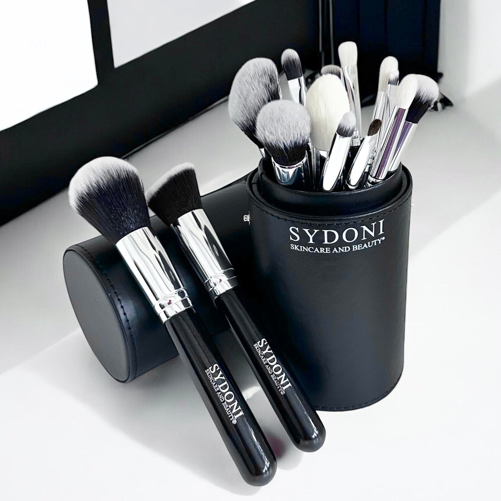 Most Loved! 14-Piece Professional Makeup Brush Set with Travel Brush Holder