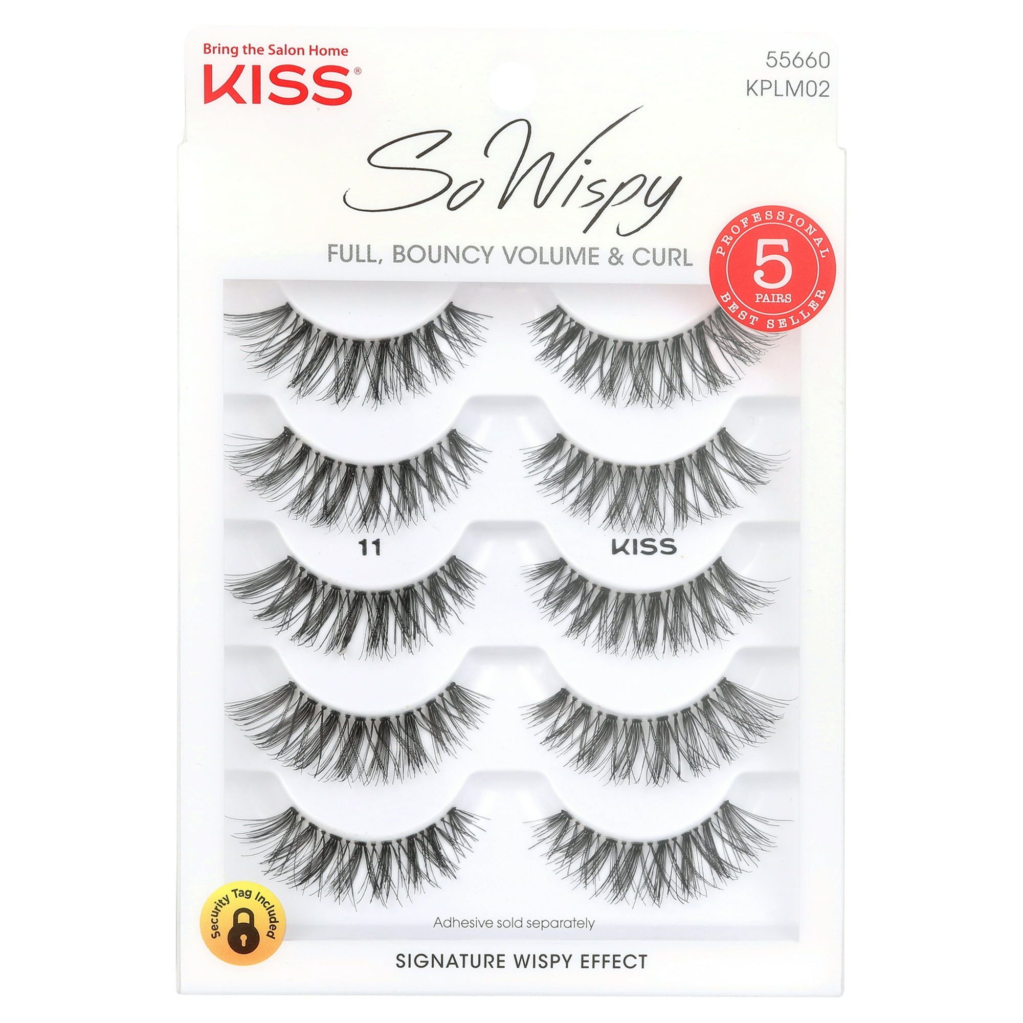 Kiss USA So Wispy Lash Multipack (Black) 5 Pair