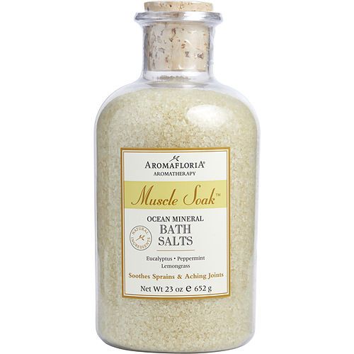 Muscle Soak by Aromafloria Ocean Mineral Bath Salts 23oz (Eucalyptus, Peppermint, and Lemongrass)