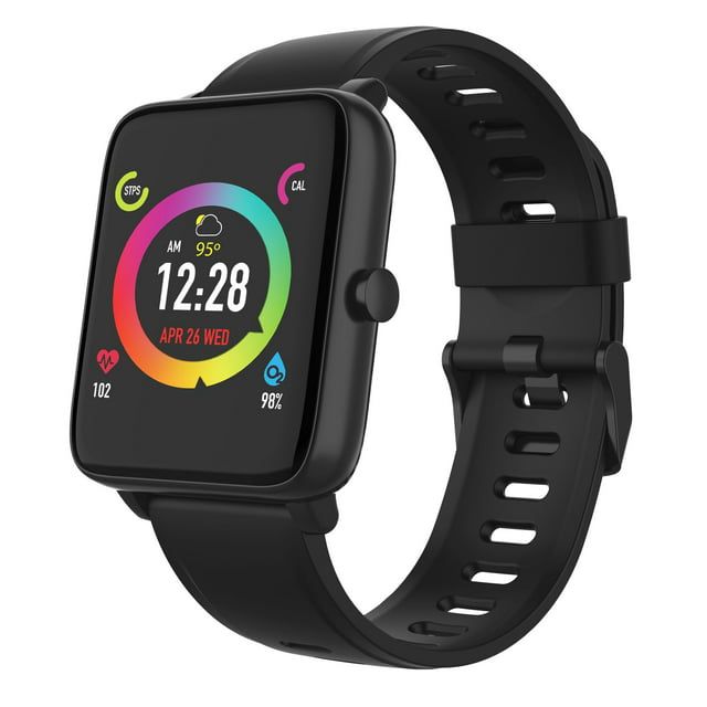 3Plus Vibe Lite Smartwatch (Black) with Sleep Monitor/ Notifications/ GPS/ Workout Tracker/ Water Resistant