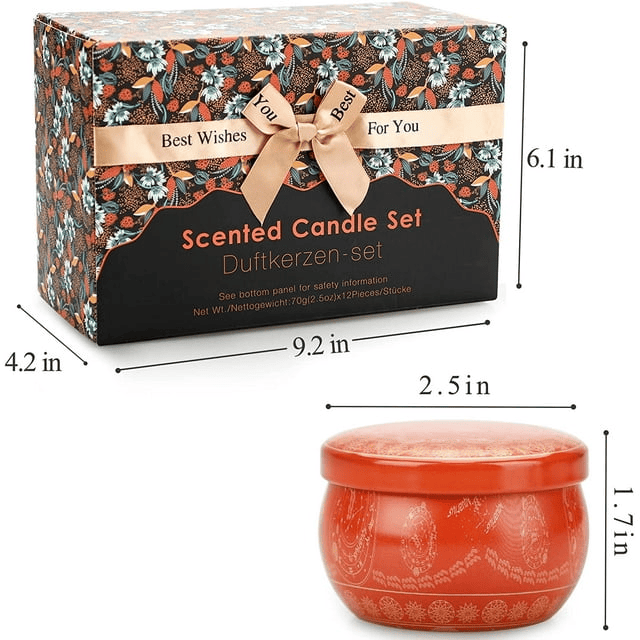 Sonsien Scented Candles Gifts Set, 12Pack Soy Candles for Home Scented Aromatherapy Jar Candles for Birthday Christmas Gifts Halloween Housewarming, 30oz