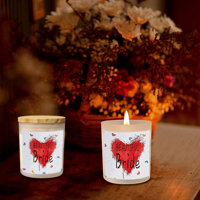 Oshine 2 Pack Scented Candles Wedding Gifts Set Aromatherapy Candles Made of 100% Natural Soy Wax Glass Jar Log Cover Rubber Seal 5.3oz Working 40 Hours per Candle for Stress Relief