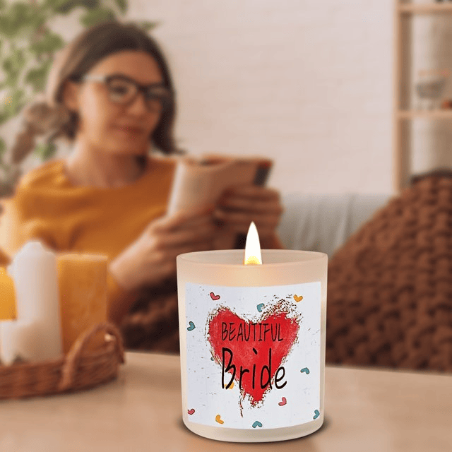 Oshine 2 Pack Scented Candles Wedding Gifts Set Aromatherapy Candles Made of 100% Natural Soy Wax Glass Jar Log Cover Rubber Seal 5.3oz Working 40 Hours per Candle for Stress Relief