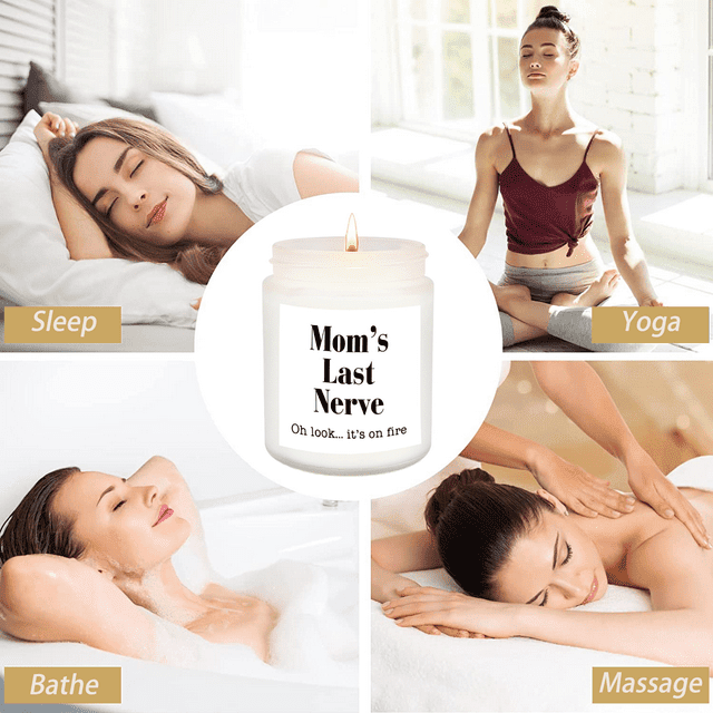 Candles for Home Scented, Made from Natural Soy Wax, Long Lasting Scent, Lavender Scented Candle 7.1 oz, Unique and Fun Birthday or Christmas Gifts (White)