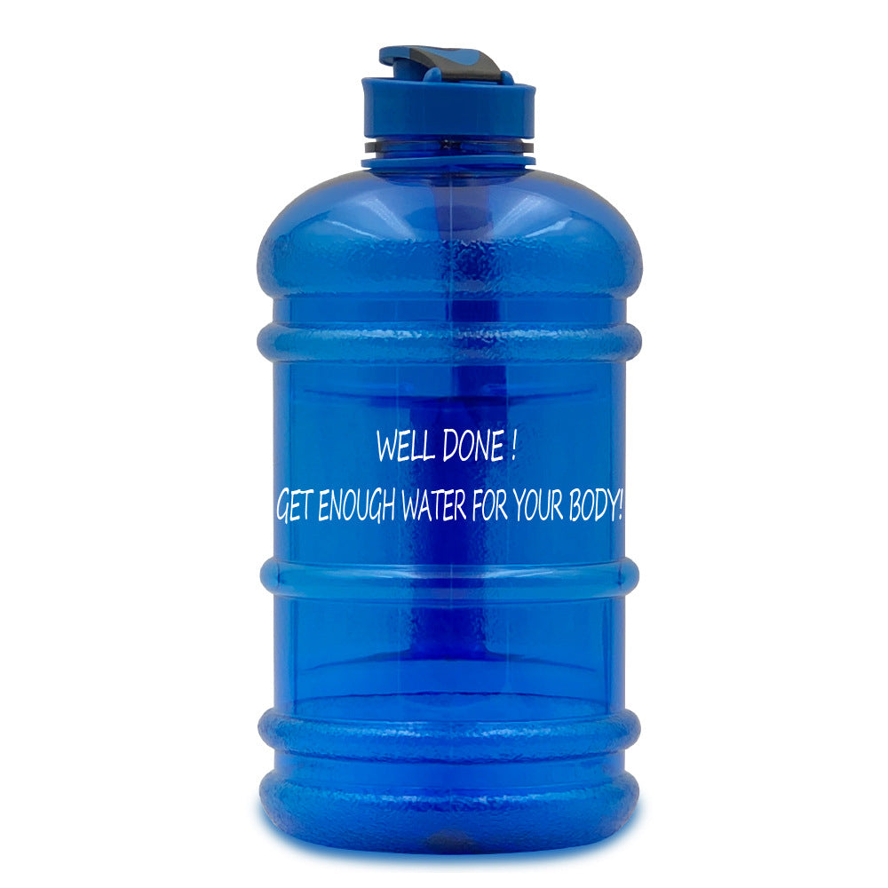 2.2L Gym Large Capacity PETG Sports Bottle Plastic Dumbbell Water Bottle Portable Bucket Cup