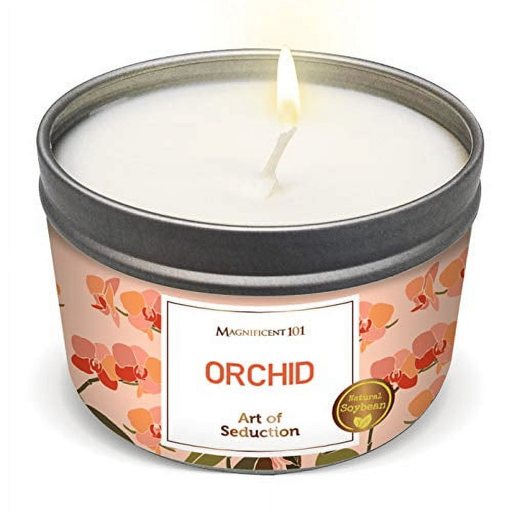 Magnificent 101 Orchid 6oz Natural Soy Aromatherapy Intention Candle