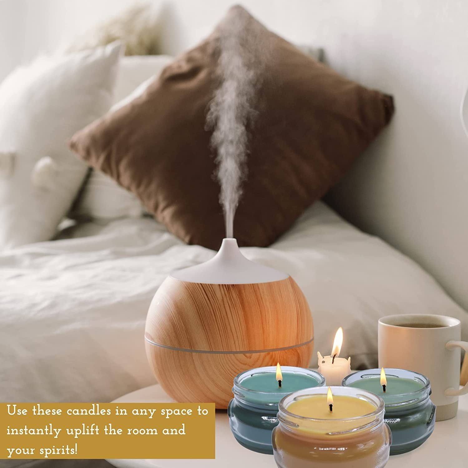 Tyler Candle Company Get Well Soon Candle Gift Set , Scented Candles, Aromatherapy Candle, 3 Long Lasting Candles with Natural Essential Oils, 3.4 oz Each w Worldwide Nutrition Multi Purpose Key Chain