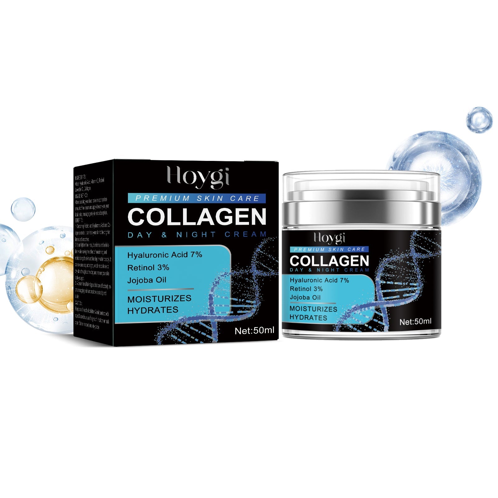 Collagen Day & Night Cream, Firming Anti-Wrinkle Lightening Fine Lines Around The Eyes And Anti-Aging Creme