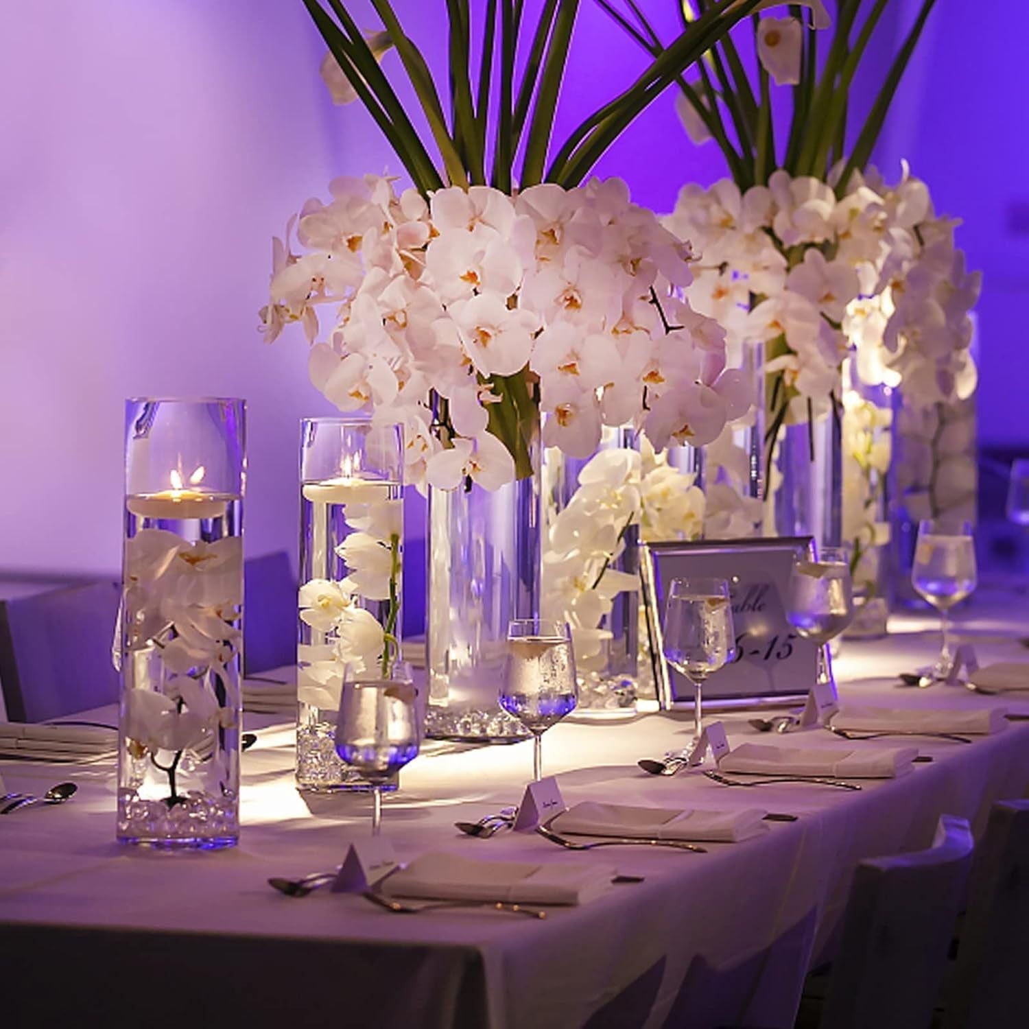 12 Pack White Unscented Floating Candles 2 inch for Centerpieces, Wedding Party