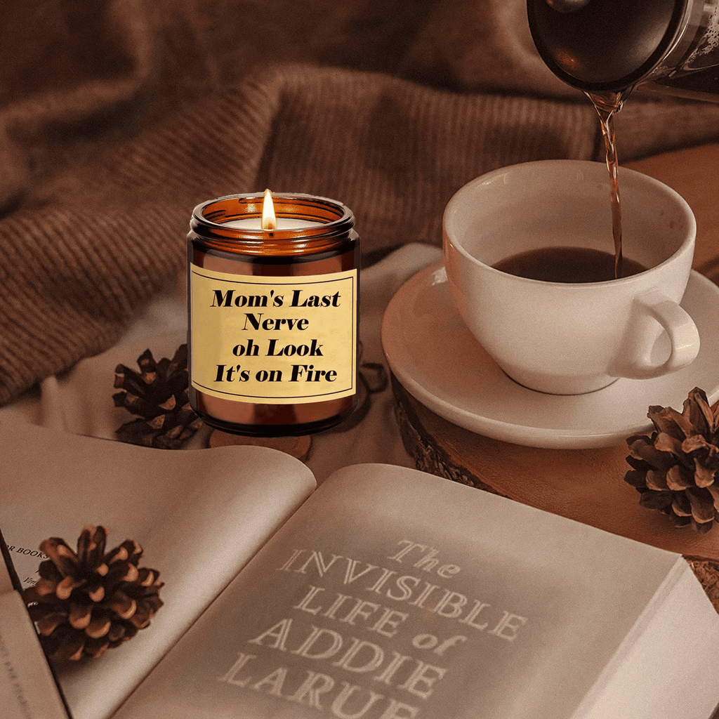 Candles for Home Scented, Made from Natural Soy Wax, Long Lasting Scent, Lavender Scented Candle 7.1 oz, Unique and Fun Birthday or Christmas Gifts (Brown)