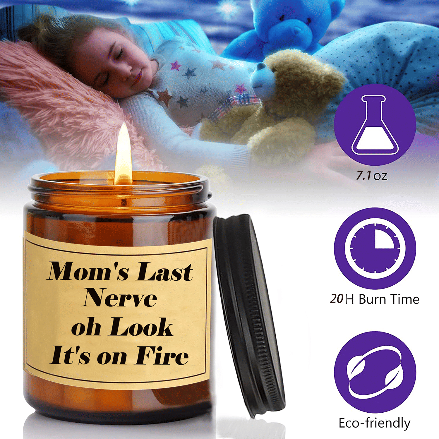 Candles for Home Scented, Made from Natural Soy Wax, Long Lasting Scent, Lavender Scented Candle 7.1 oz, Unique and Fun Birthday or Christmas Gifts (Brown)