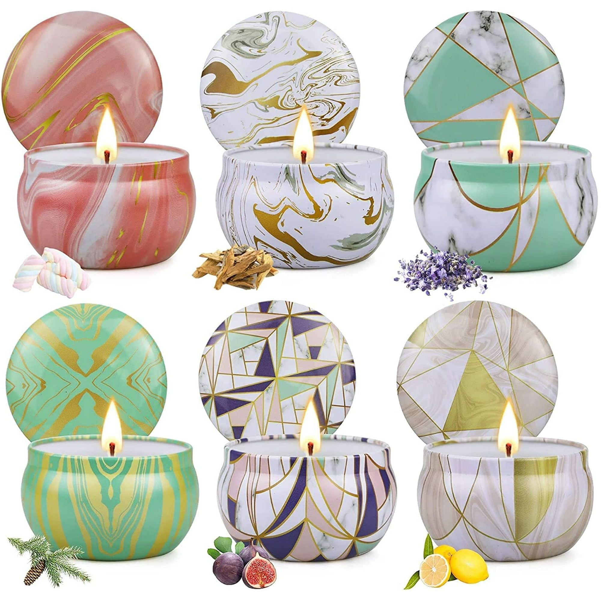 Sonsien 6 Pack Scented Candles Set Gifts for Women, Candles for Home Scented, 120H Long Lasting Candle Gift Set, Aromatherapy Candle Gifts Set