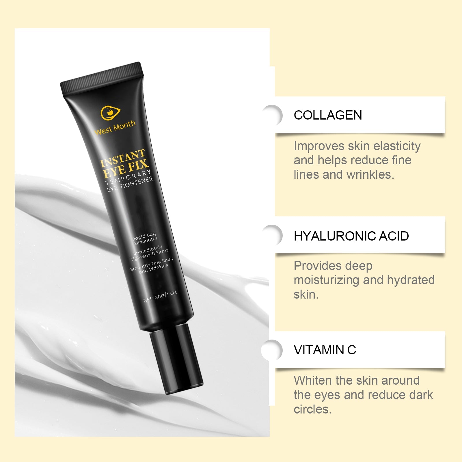 Firming Eye Cream Reduces Fine Lines, Moisturizes, Hydrates And Improves Eye Skin