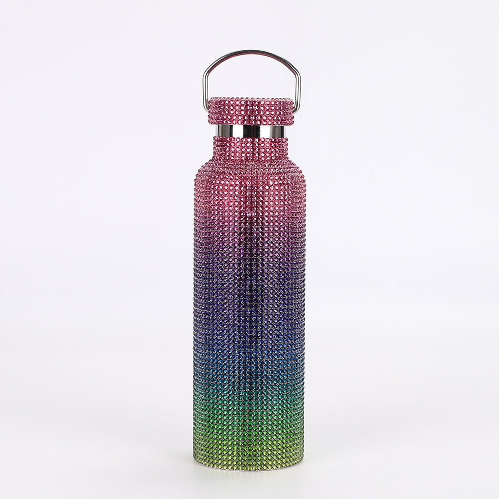 Stainless Steel Drill Bottle - portable car insulated cup outdoor portable large capacity sports kettle