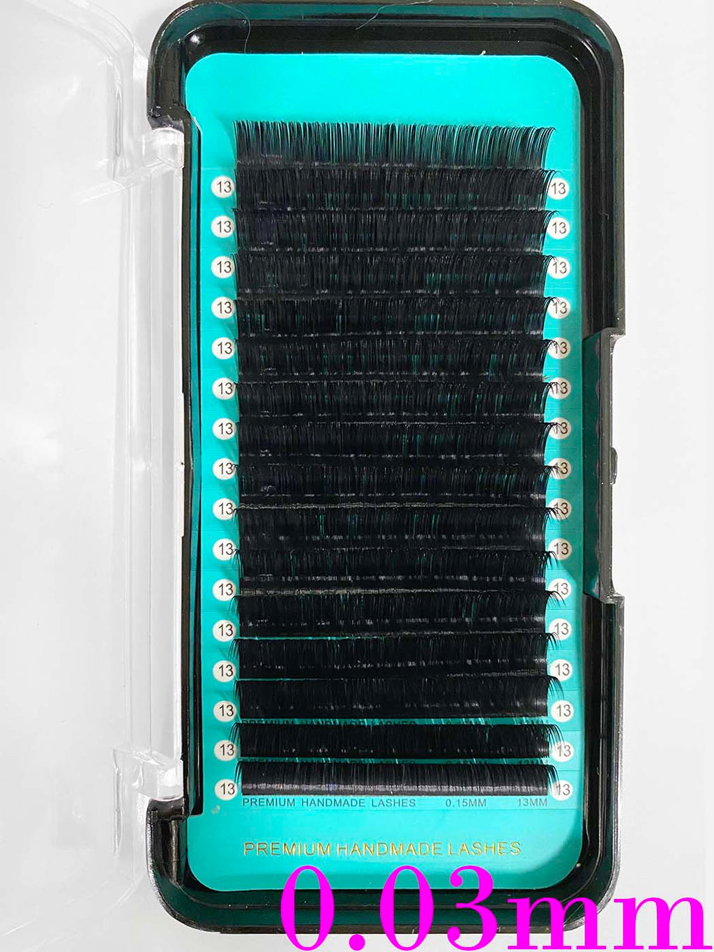 Cashmere Matte Faux Mink Deep Black Individual Lash Extensions [0.03mm 16-lines] Black Box Lashes Are Curlier Than White box lashes