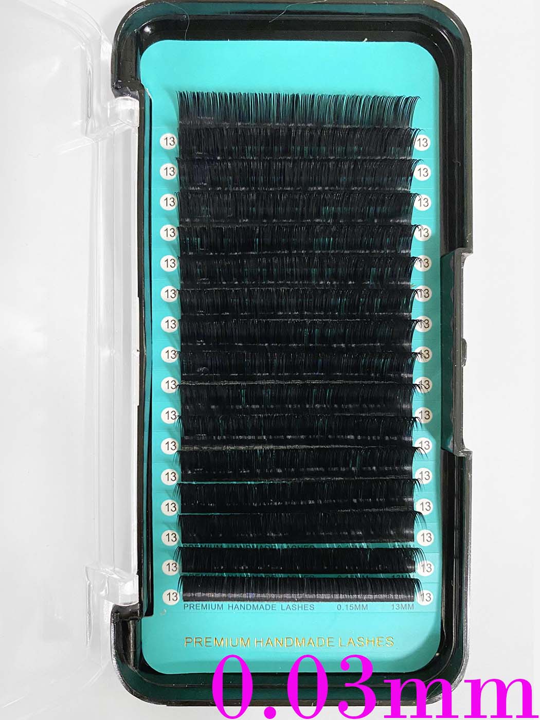 Cashmere Matte Faux Mink Deep Black Individual Lash Extensions [0.03mm 16-lines] Black Box Lashes Are Curlier Than White box lashes