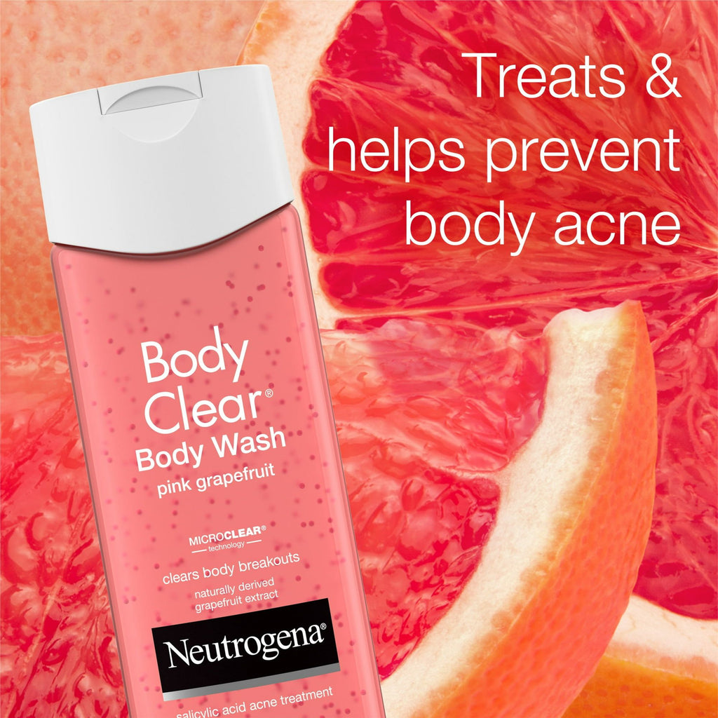 Neutrogena Body Clear Pink Grapefruit Acne Body Wash, 8.5 fl. oz