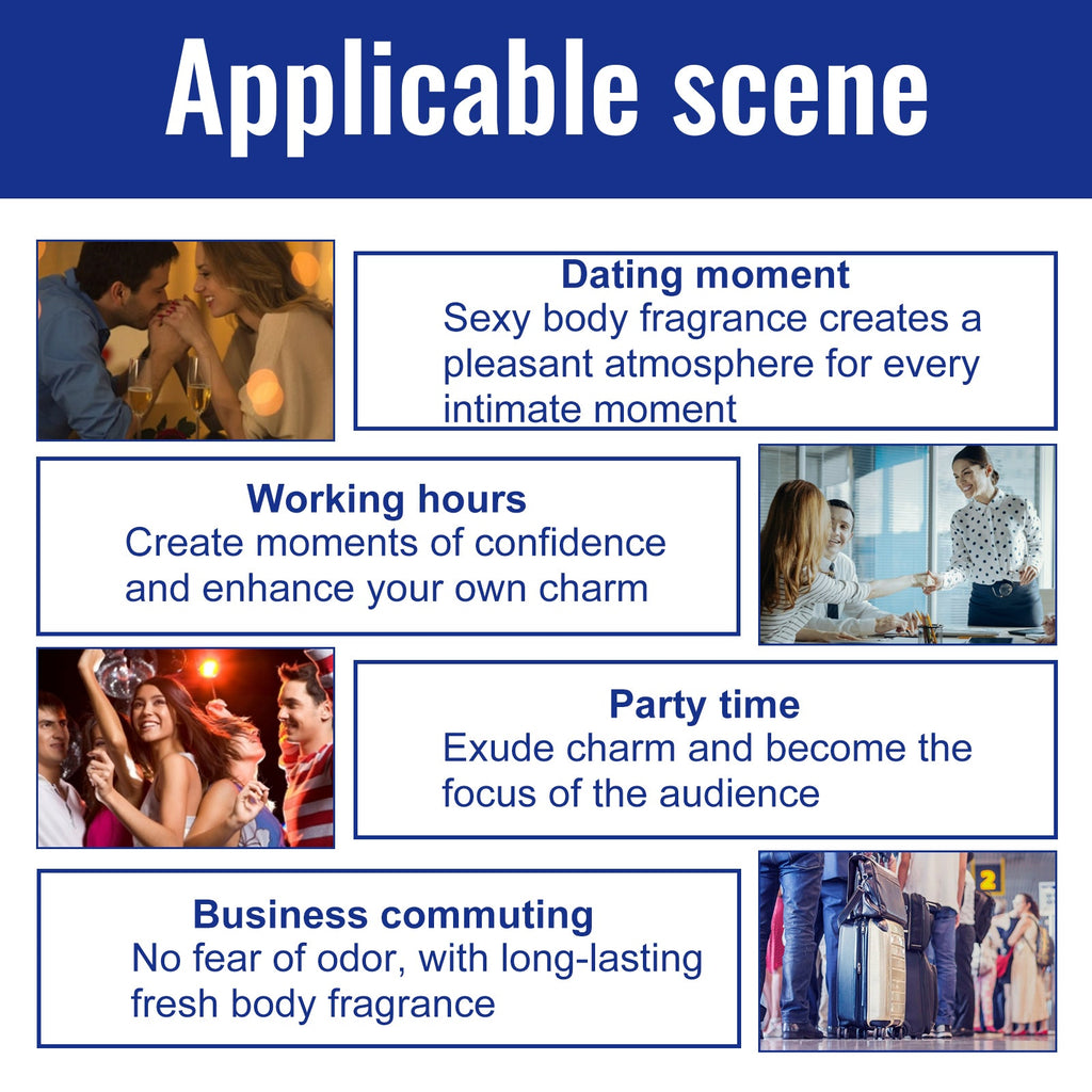 Charm Perfume, Men With Light Fragrance Wrist Neck Legs Lovers Body Fragrance Natural Clear