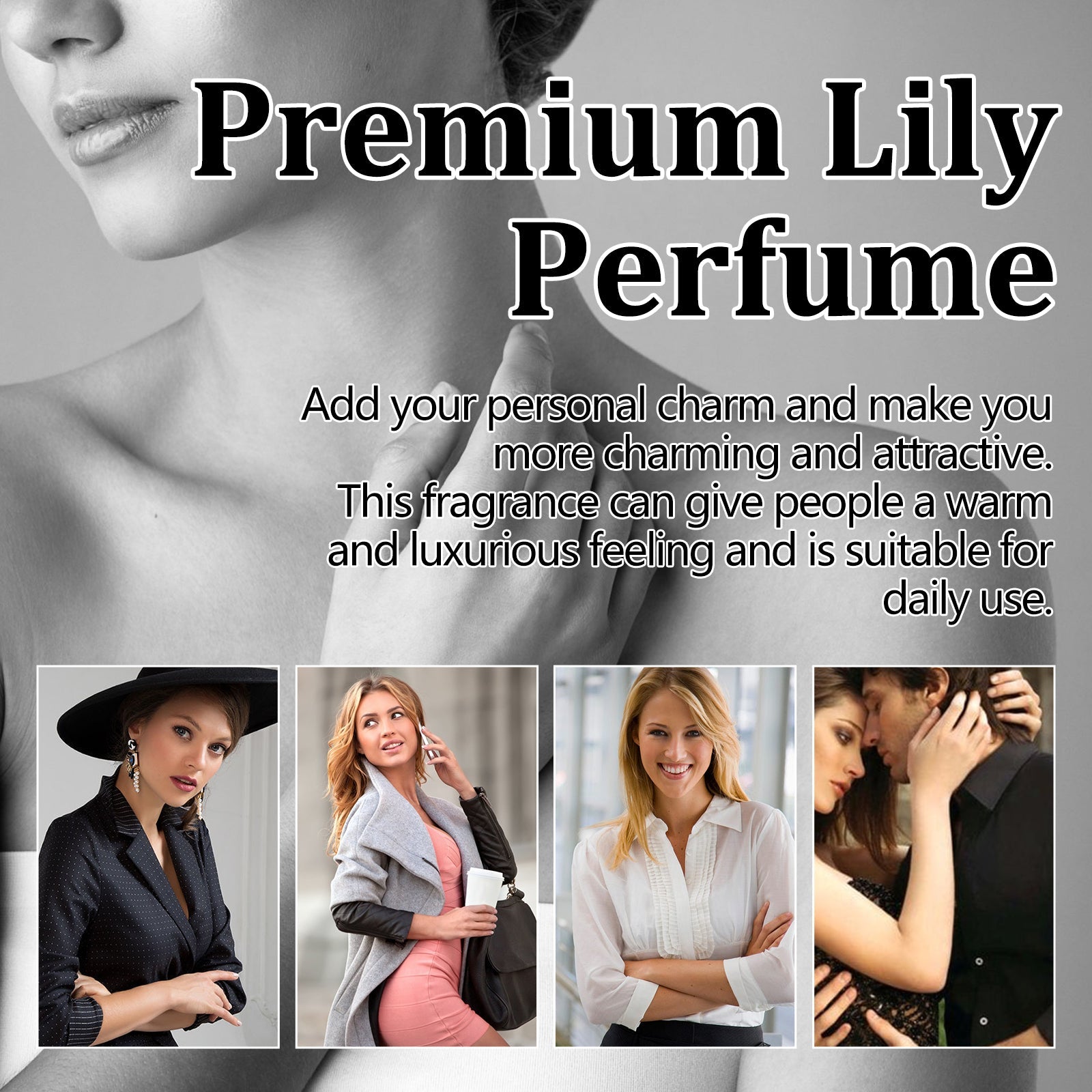 Premium Lily Perfume, Women's Lily Fragrance Fragrance Natural Fresh Stay Charm Ball Perfume