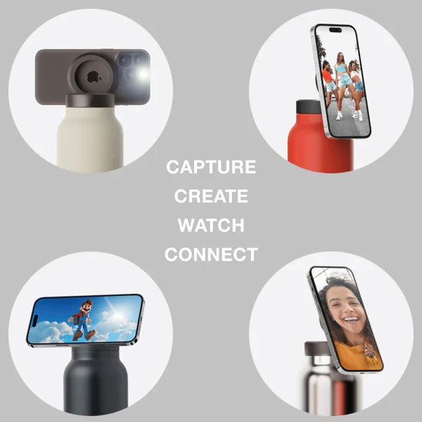 Magnetic Insulated Cup, Phone Holder, High Aesthetic Value Stainless Steel Cups