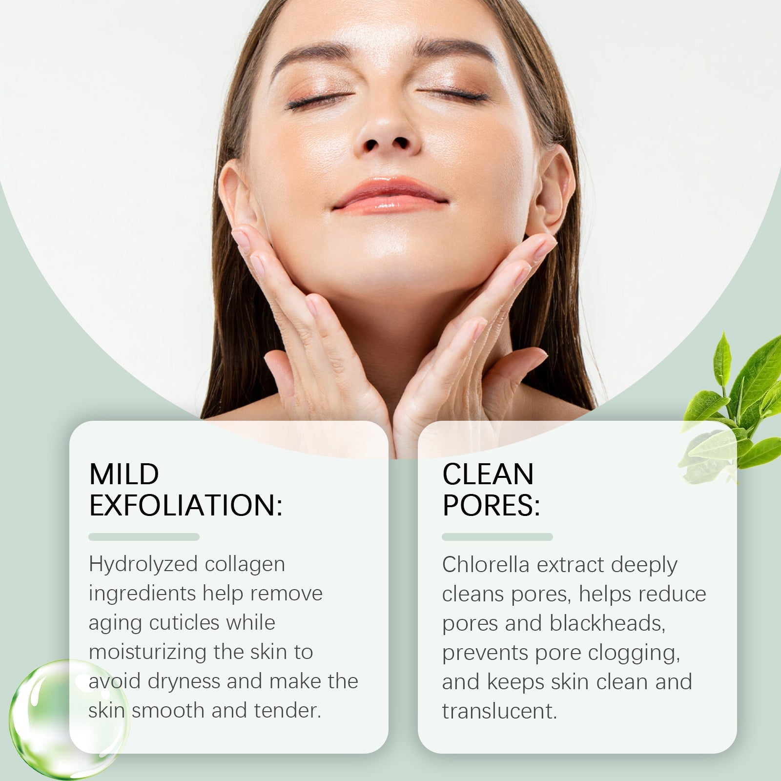 Herbal Cleansing Gel For Gentle Skin Care, Cleansing, Hydrating And Pore Narrowing Facial Treatment