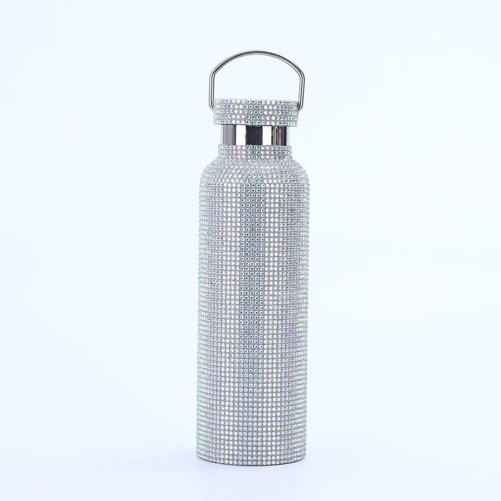Stainless Steel Drill Bottle - portable car insulated cup outdoor portable large capacity sports kettle