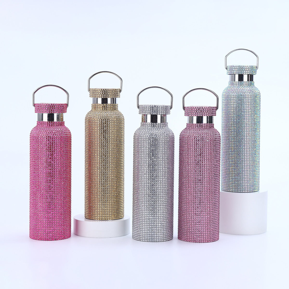 Stainless Steel Drill Bottle - portable car insulated cup outdoor portable large capacity sports kettle