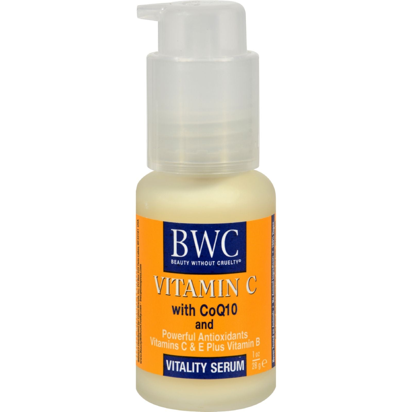 Beauty Without Cruelty Vitality Serum Vitamin C 1 Fl Oz with CoQ10