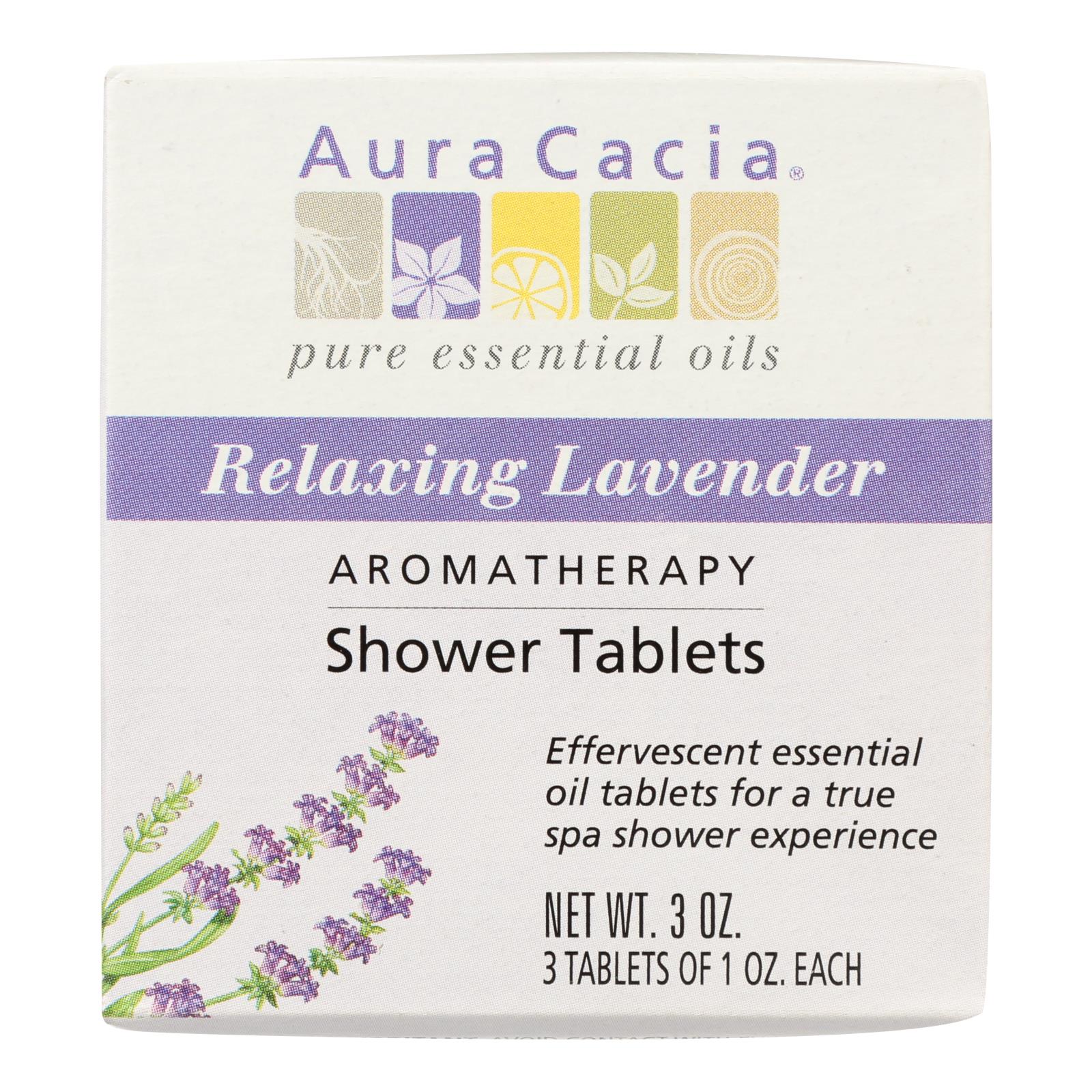 Aura Cacia Relaxing Lavender Aromatherapy Shower Tablets (Pack of 3)