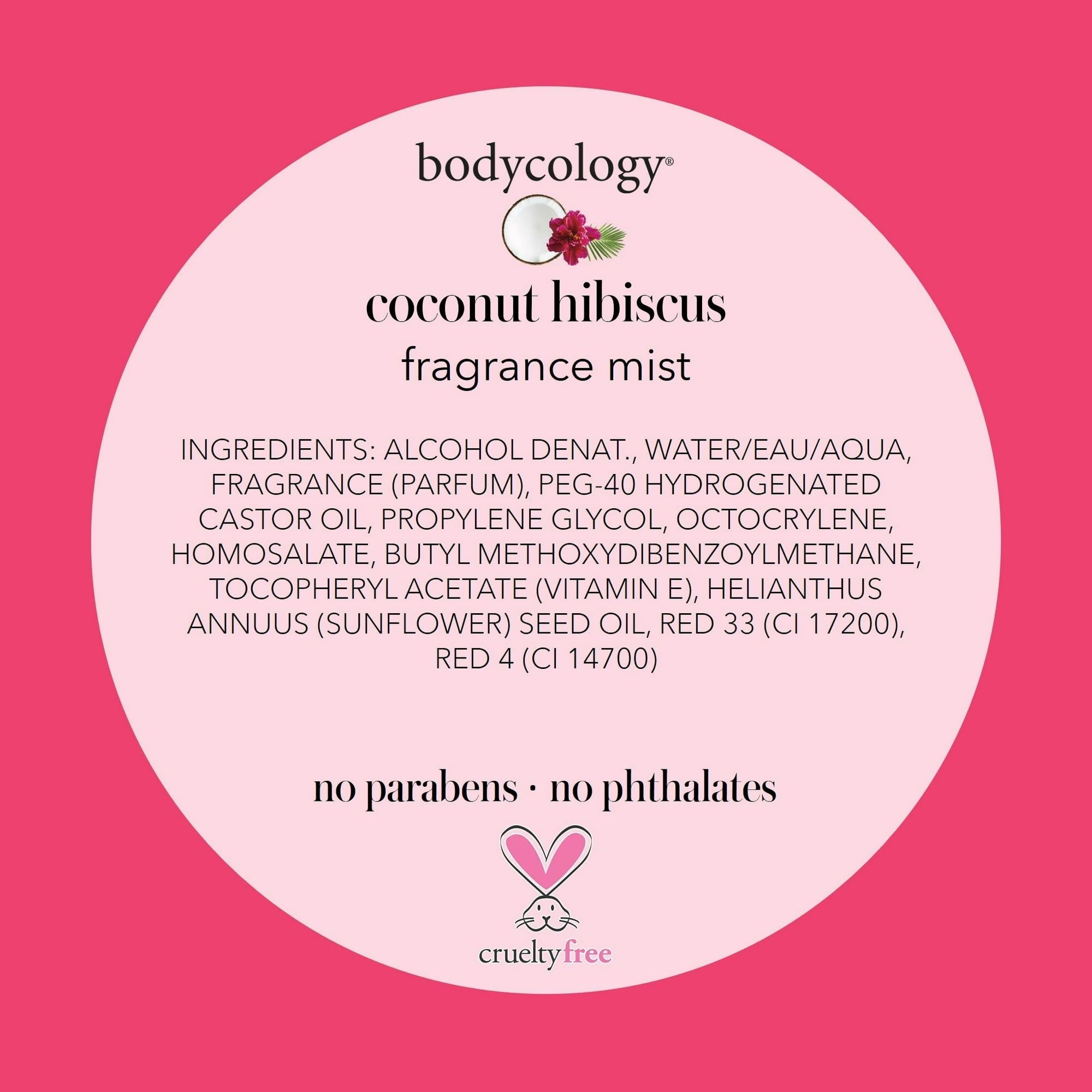 Bodycology Fragrance Body Mist, Coconut Hibiscus, 8 fl oz