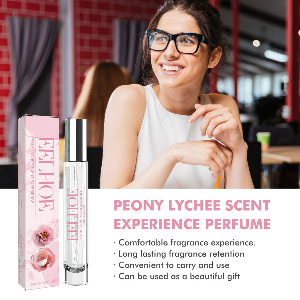 Peony Lychee Scent Experience Perfume, Natural Fresh Lasting Fragrance Atmosphere Portable Niche Perfume