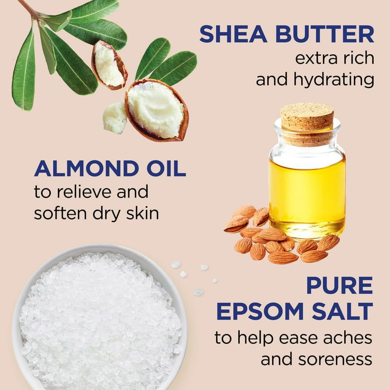 Dr Teal's Foaming Bath with Pure Epsom Salt, Soften & Moisturize with Shea Butter & Almond Oil, 34 fl oz