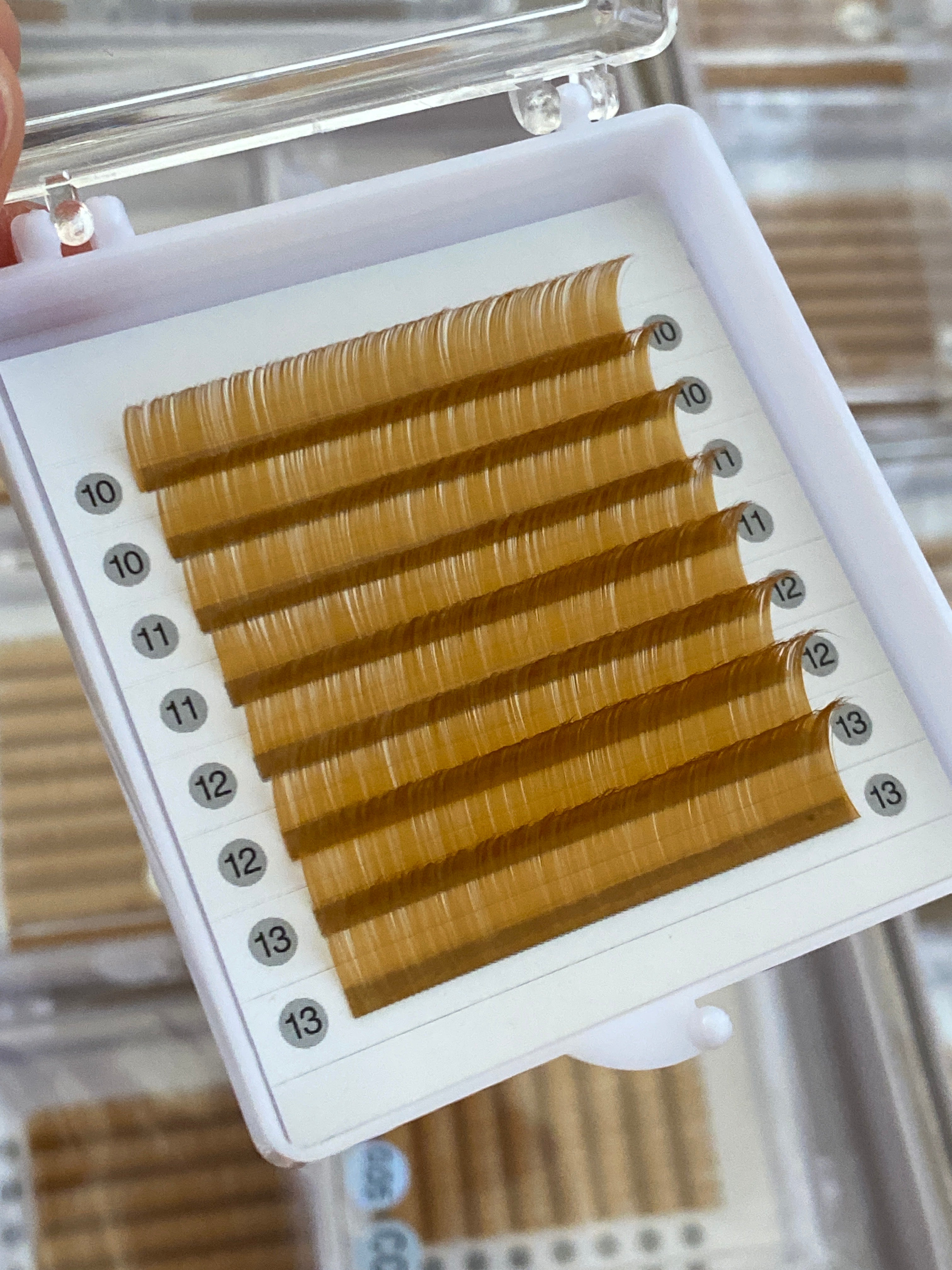 Honey Amber Color Lashes  [8-lines]