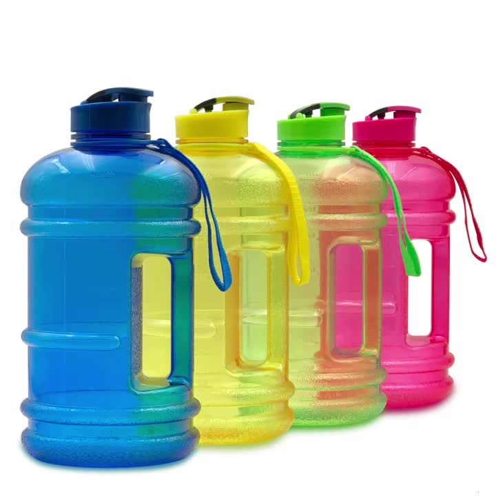 2.2L Gym Large Capacity PETG Sports Bottle Plastic Dumbbell Water Bottle Portable Bucket Cup