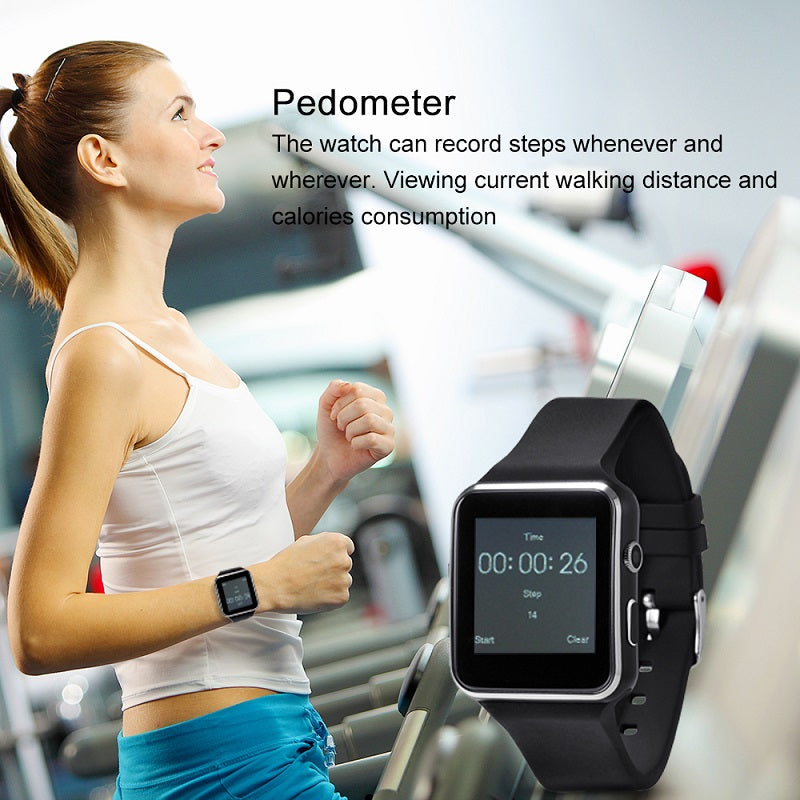 Arrival X6 Smart Watch with Camera Touch Screen Support SIM TF Card Bluetooth Smartwatch for iPhone Xiaomi Android Phone