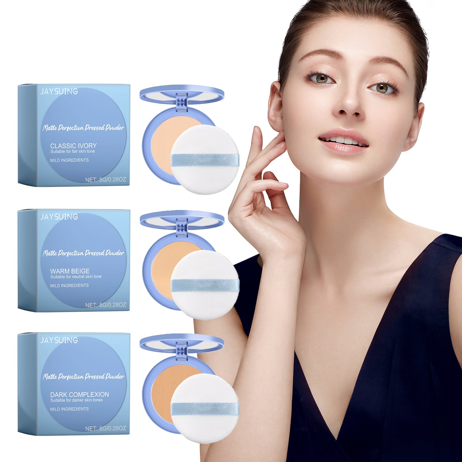 Oil Control Setting Powder, Light Setting Powder Delicate Skin Friendly Waterproof Oil Control Brightening Skin Tone