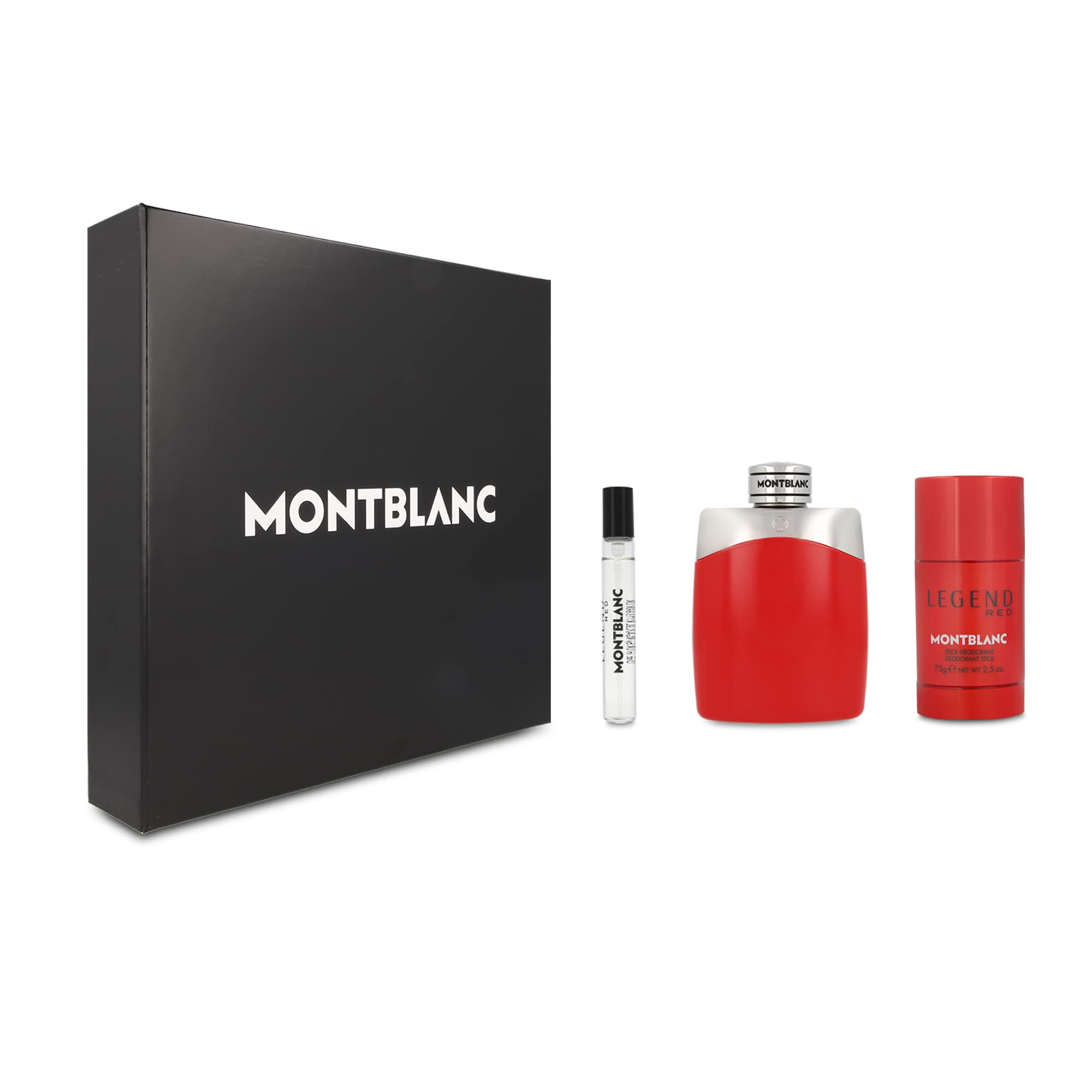 Montblanc Legend Red Gift Set for Men, Includes: 3.3 Oz EDP, Mini EDP and Deodorant stick