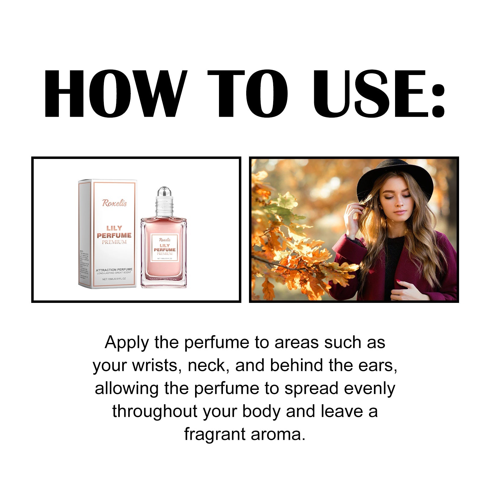 Premium Lily Perfume, Women's Lily Fragrance Fragrance Natural Fresh Stay Charm Ball Perfume