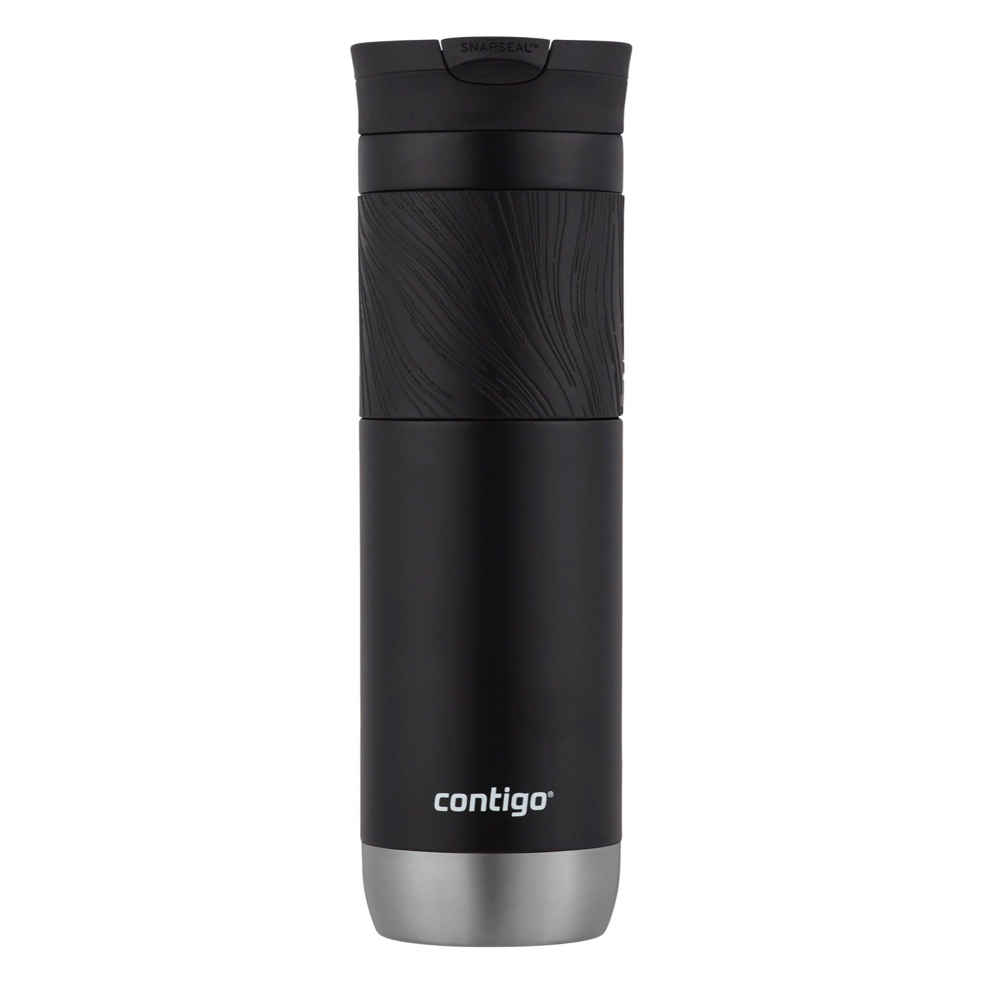 Contigo Byron 2.0 Stainless Steel Travel Mug with Snapseal Lid and Grip in Black, 24 fl oz.