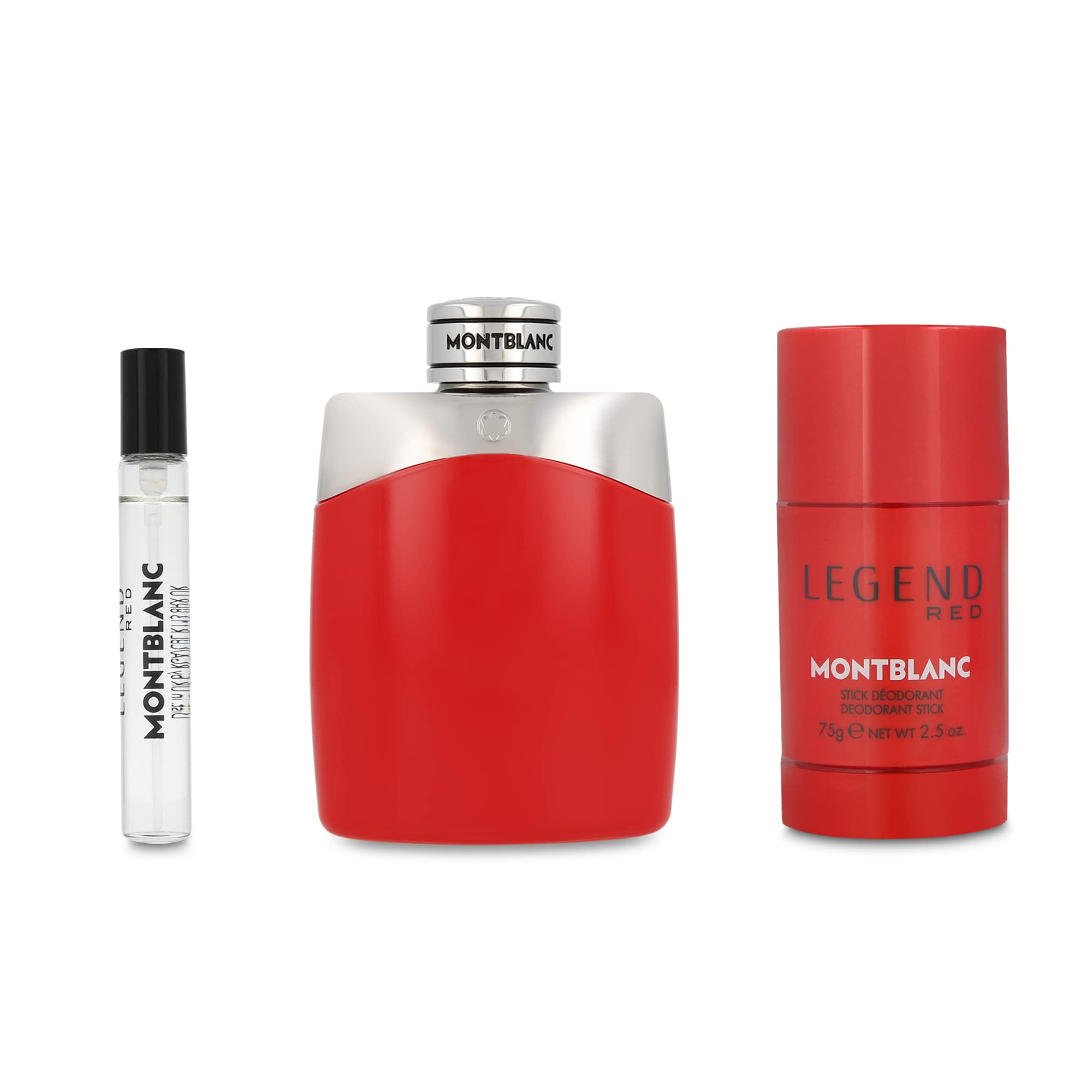 Montblanc Legend Red Gift Set for Men, Includes: 3.3 Oz EDP, Mini EDP and Deodorant stick