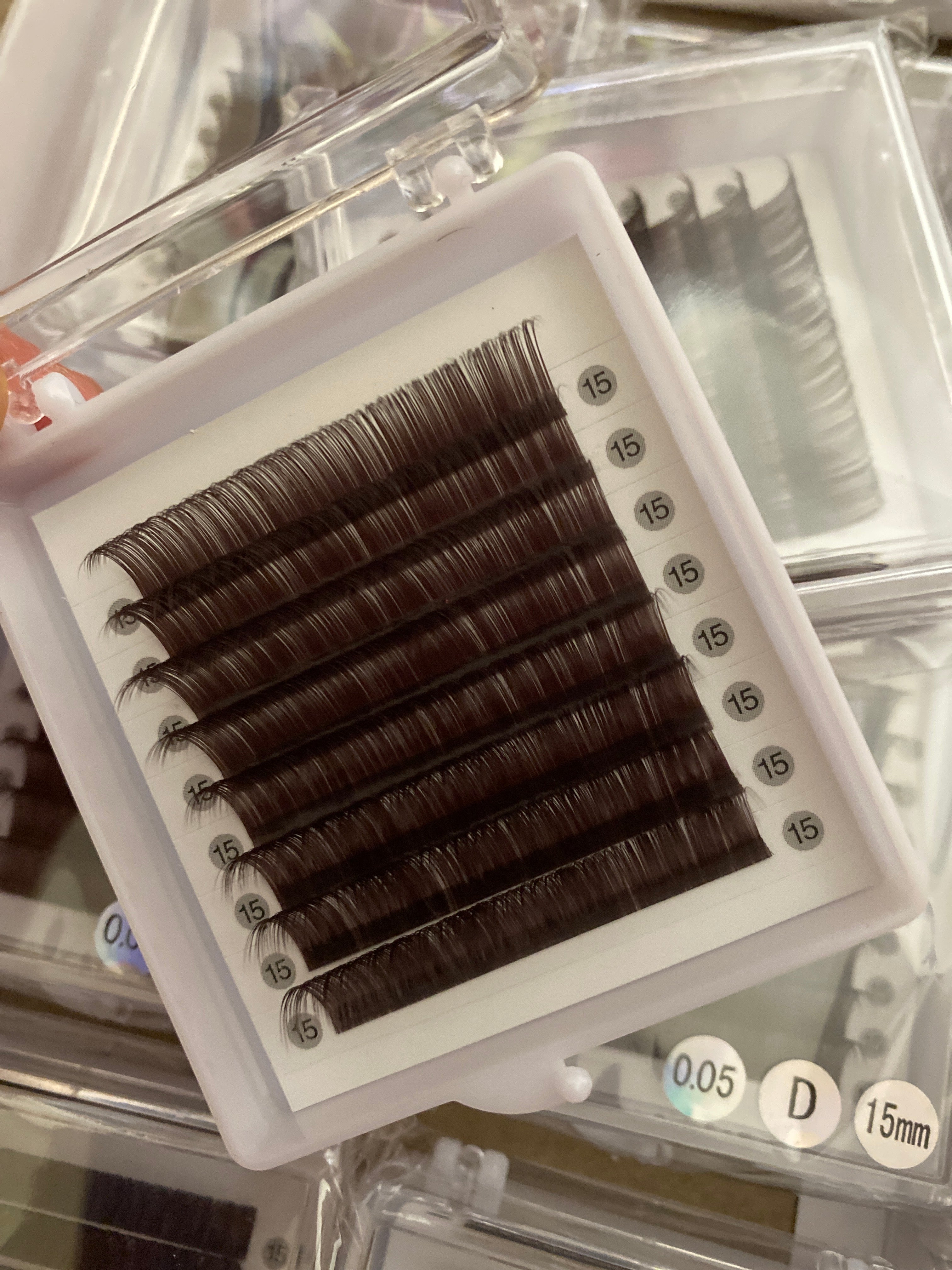 Espresso Brown-Black Color Lashes [8-lines]