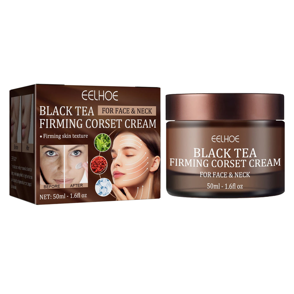 Black Tea Firming Moulding Face Cream, Moisturizing Softening Skin Firming Shrinking Pore Face Cream