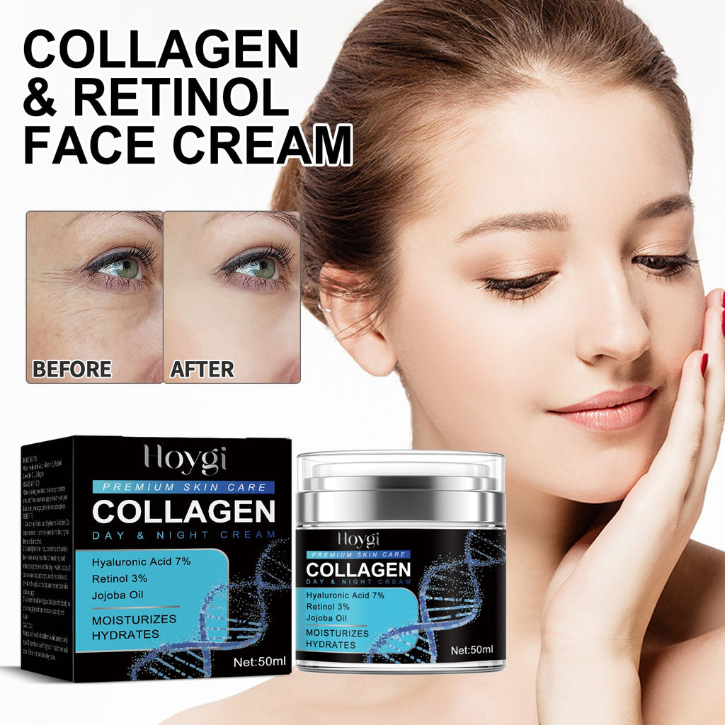 Collagen Day & Night Cream, Firming Anti-Wrinkle Lightening Fine Lines Around The Eyes And Anti-Aging Creme