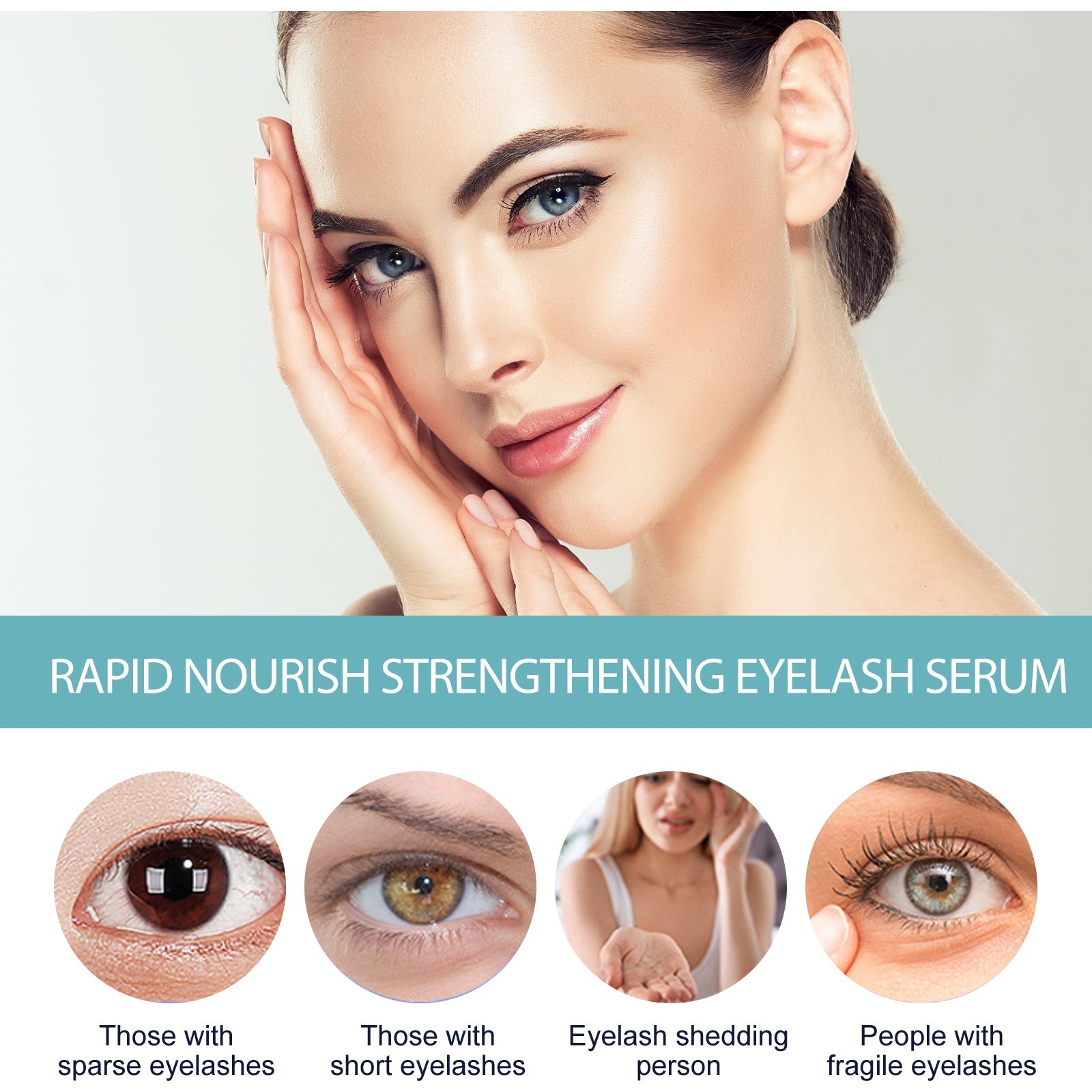Mild Care Strengthening Eyelash Serum, Volute Thick Black Beautiful Slender Natural Gentle Not Easy To Stain Mascara