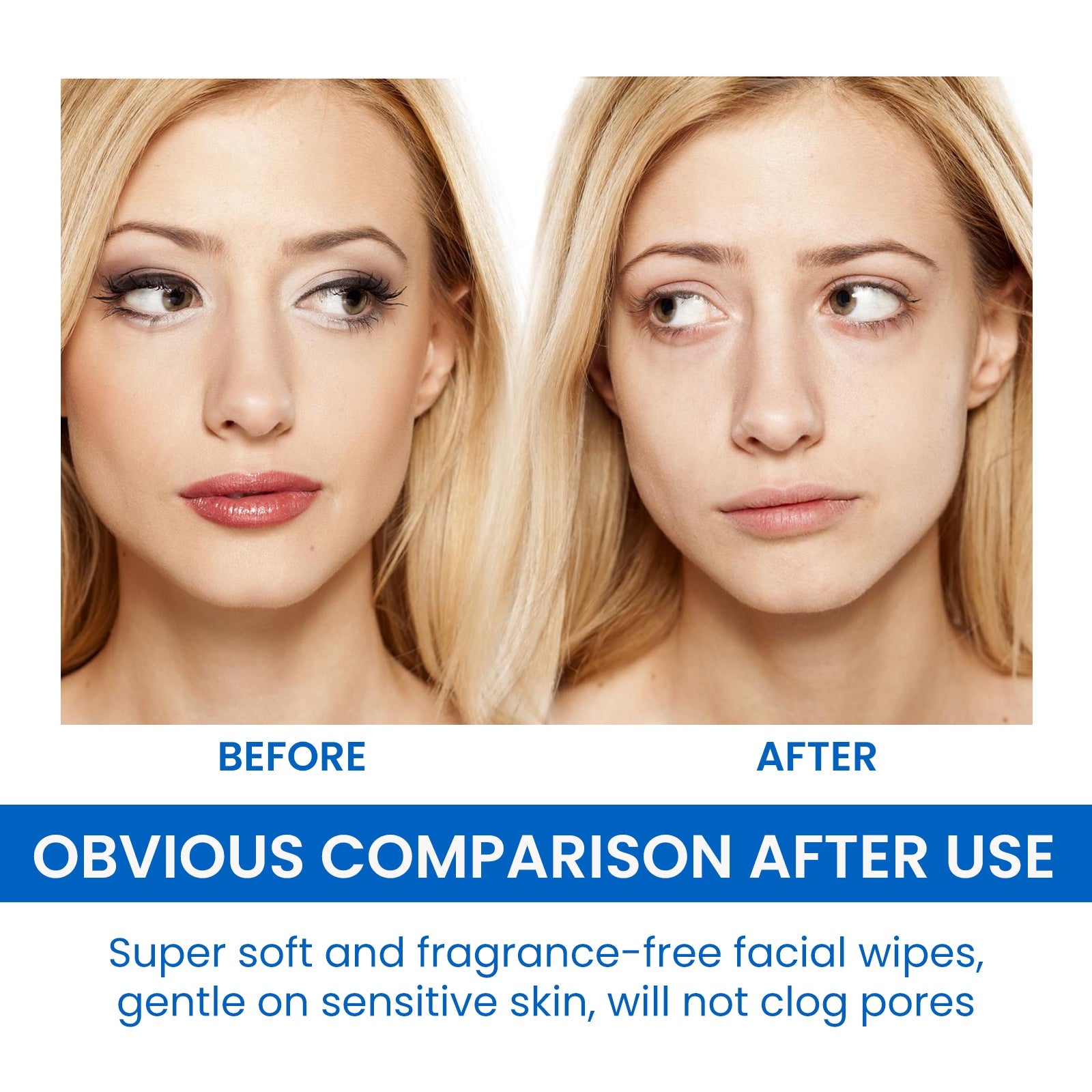 Gentle Makeup Remover Wipes Deep Cleanse Face Eye And Lip Makeup Gentle Refreshing Non-Irritating Makeup Remover Wipes