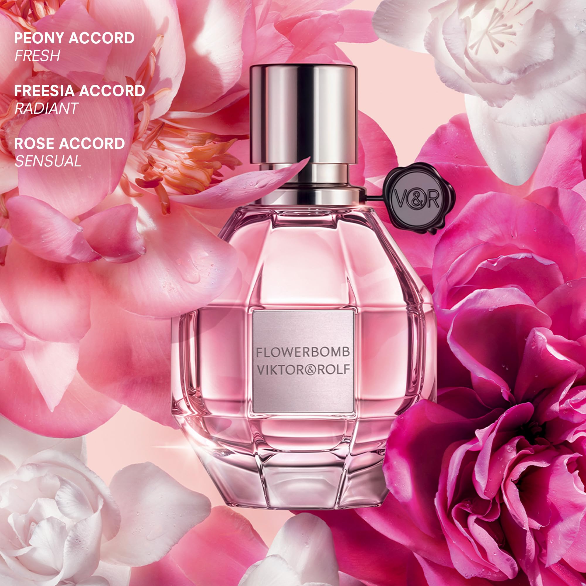 Viktor&Rolf Flowerbomb Eau de Parfum Floral and Woody Women's Perfume 1.7 Oz