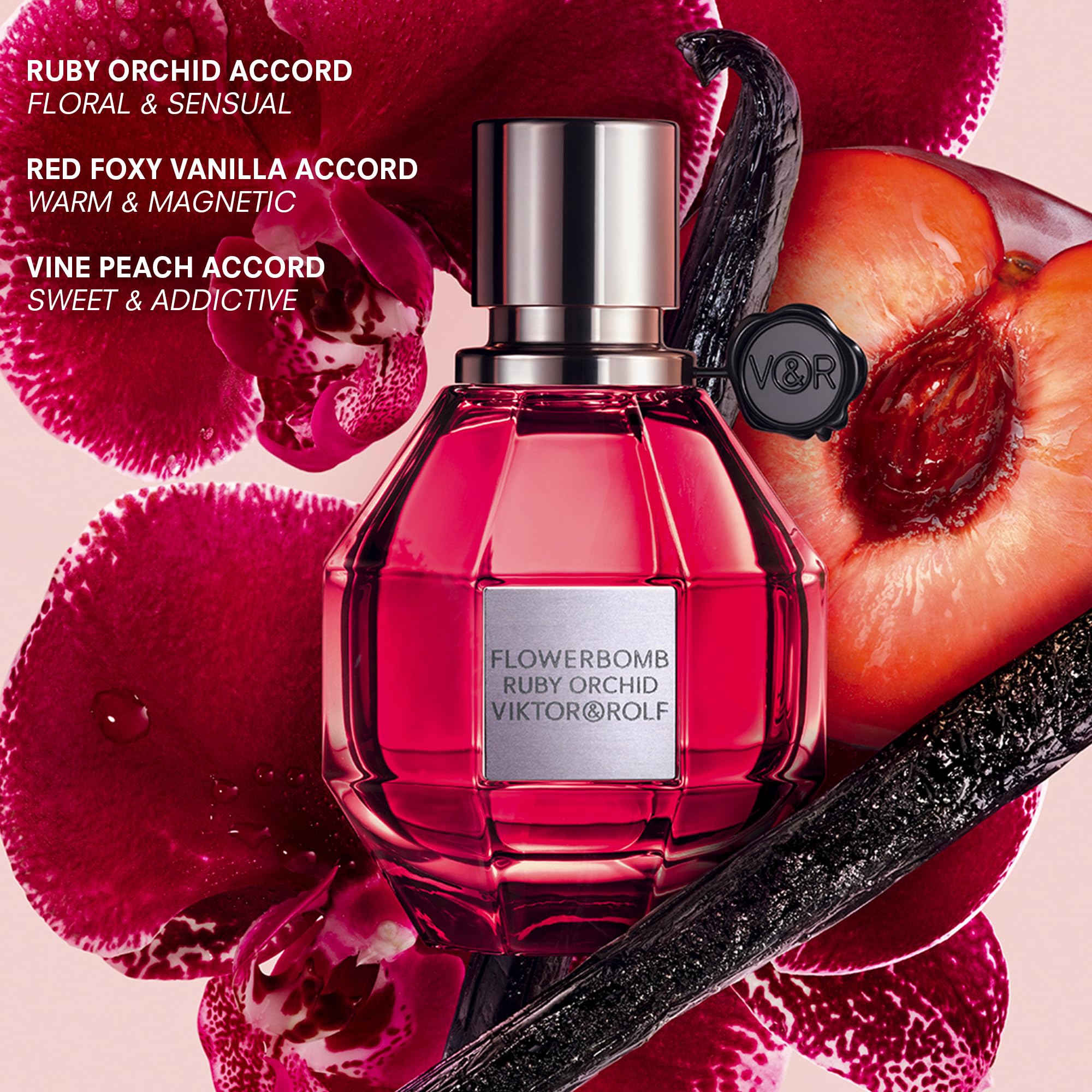 Viktor&Rolf Flowerbomb Ruby Orchid Eau de Parfum - Floral and Fruity Women's Perfume 1 Oz