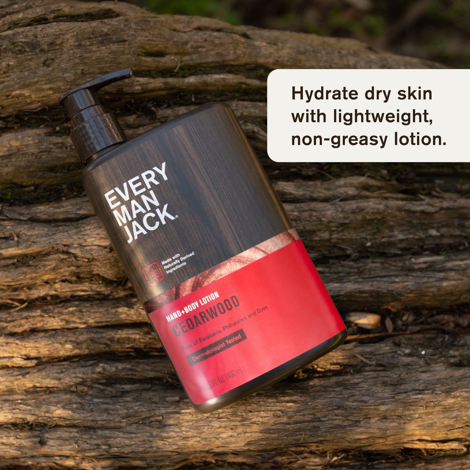 Every Man Jack Mens Cedarwood Hand & Body Lotion 13.5 oz