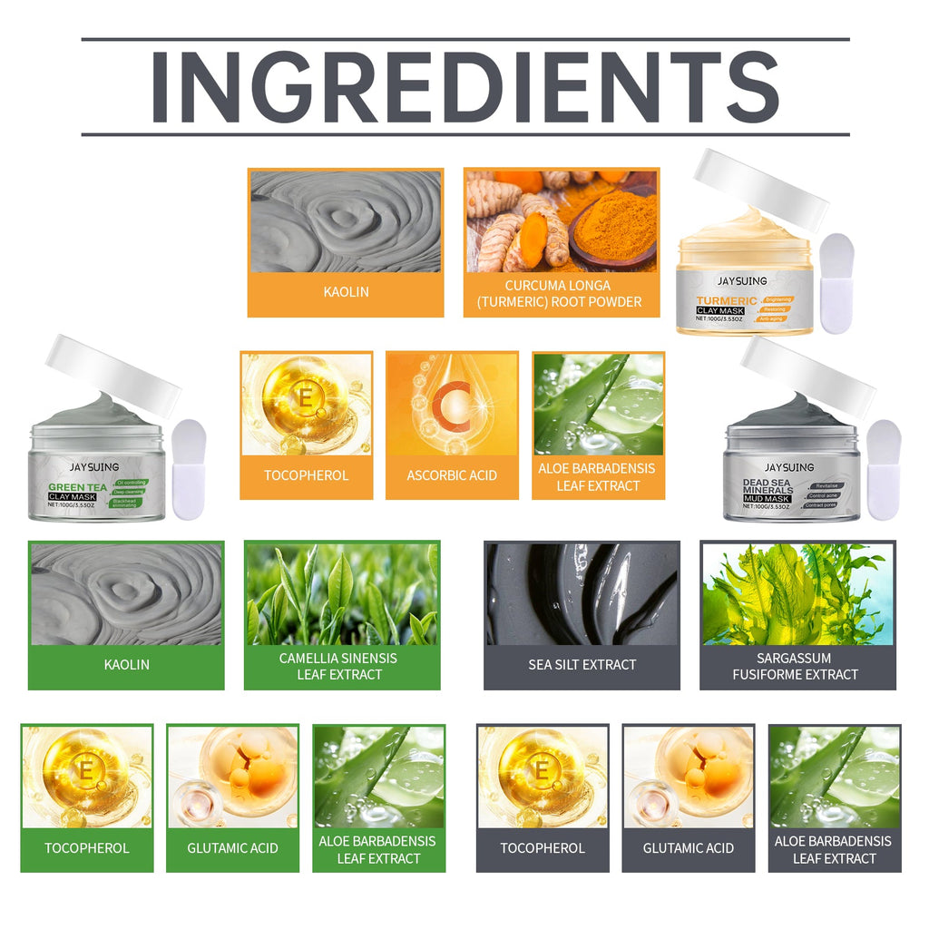 Facial Mud Mask Series Moisturizes And Controls Oil, Firming And Smoothing Facial Skin To Even Skin Tone