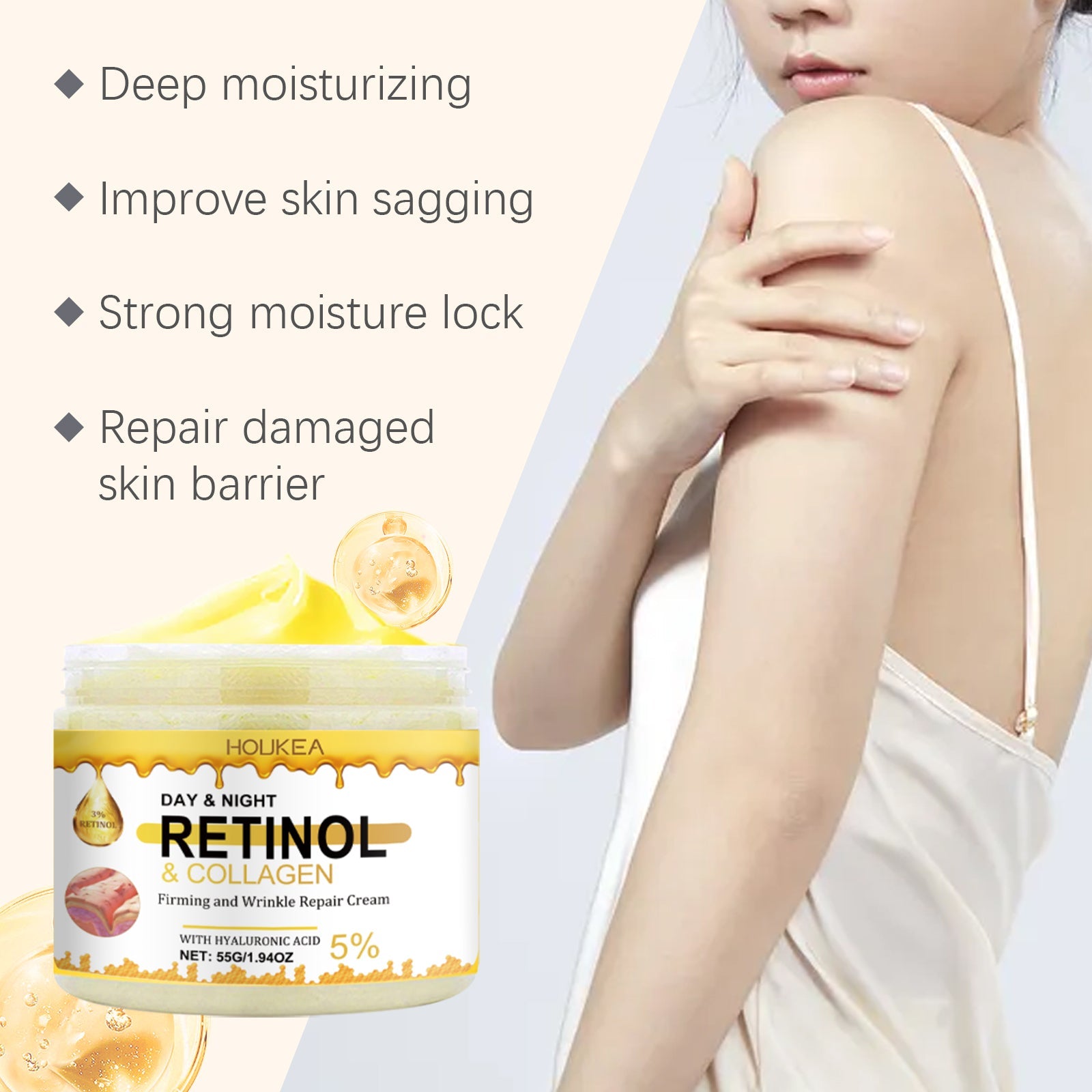Firming Moisturizer Moisturizes, Hydrates, Lifts, Care For Skin, Softens, Brightens And Brightens Body Care Cream